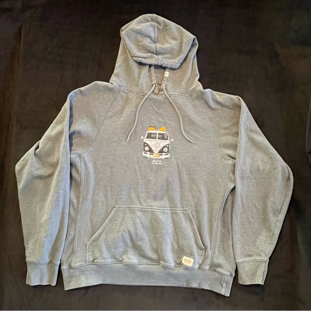 Pacific Creations Destin Florida VW Bus Graphic Hoodie Grey XXL